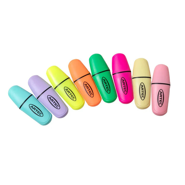 Destacador Artel Mini Pastel + fluor 8 unidades
