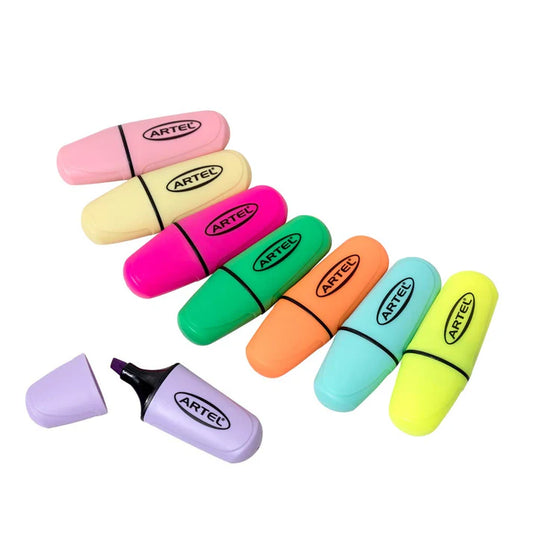 Destacador Artel Mini Pastel + fluor 8 unidades