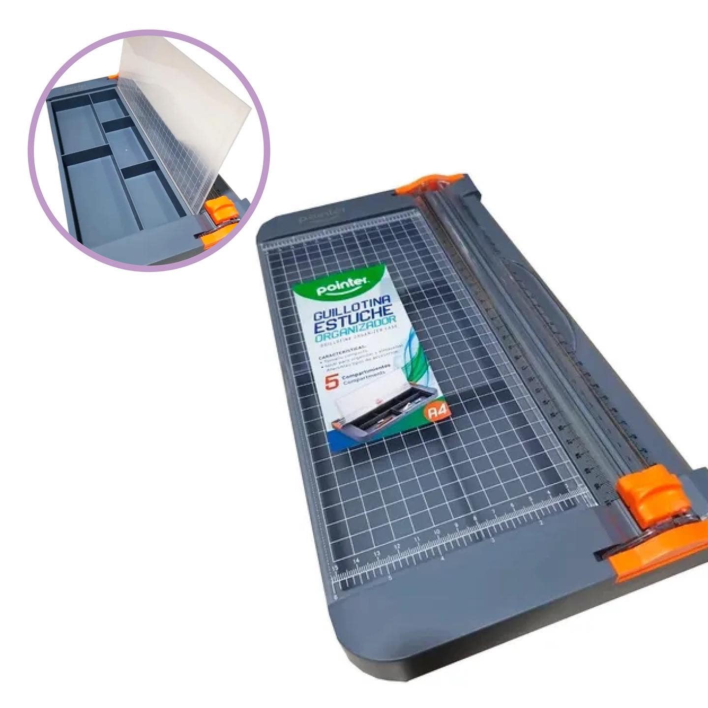 guillotina portatil pointer con organizador