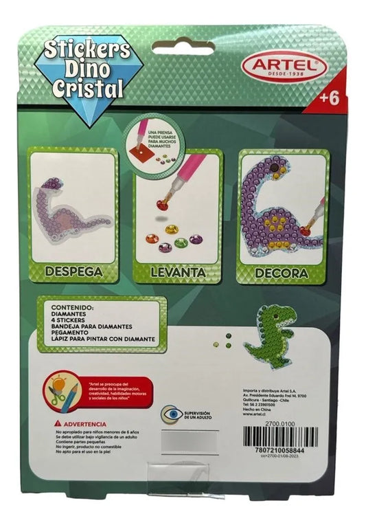stickers dino cristal artel
