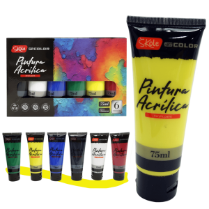 pintura acrilica 75ml skole colores clasicos