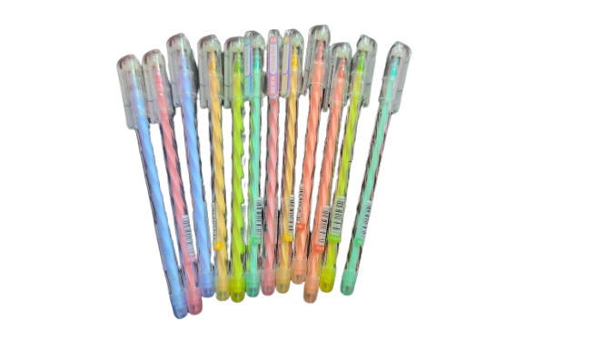 Set de Bolígrafos de Gel 12 colores en Espiral