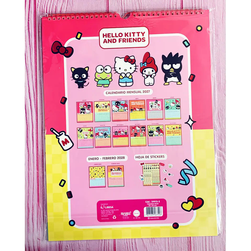 Calendario 2027 Hello Kitty and Friends