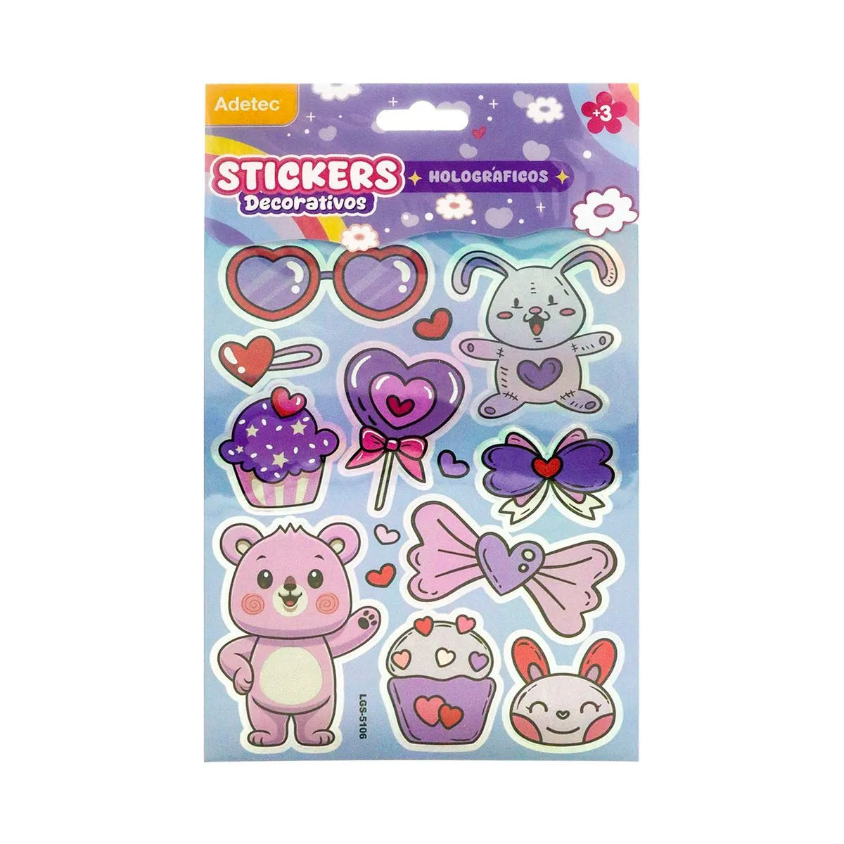 stickers decorativos adetec holograficos 1 pagina