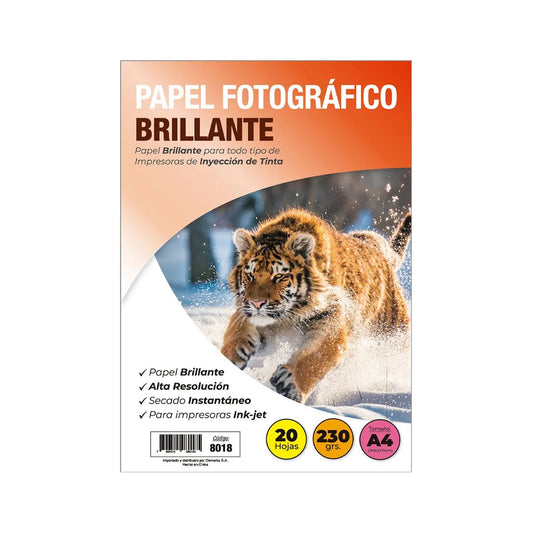 papel fotográfico brillante adetec 230gr