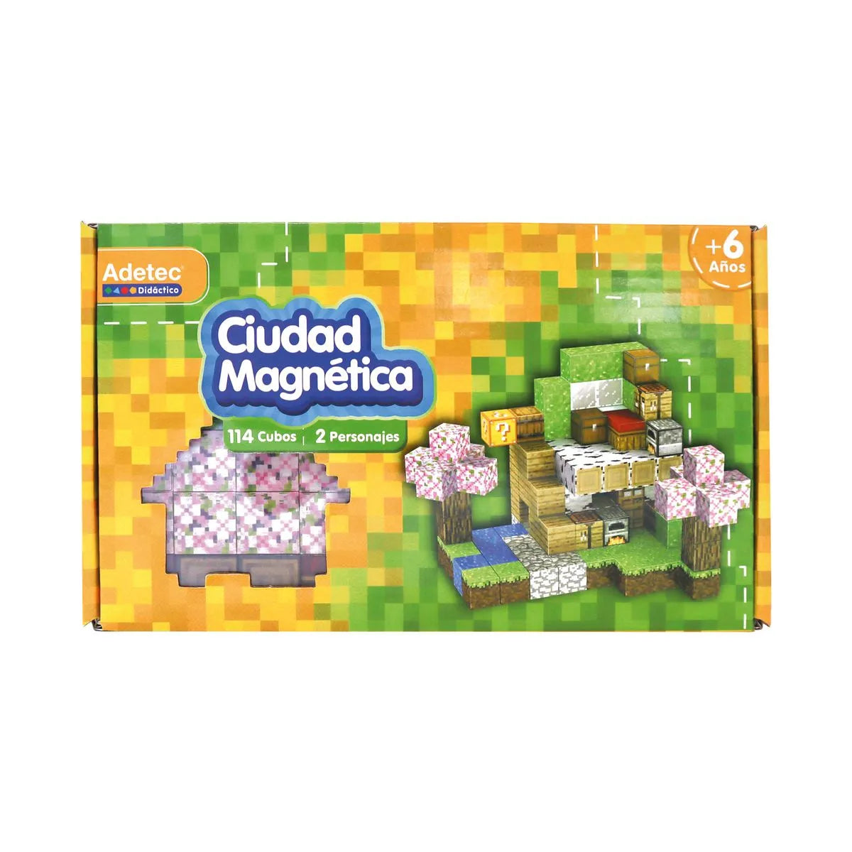 CIUDAD MAGNETICA ADETEC 114 CUBOS Y 2 PERSONAJES