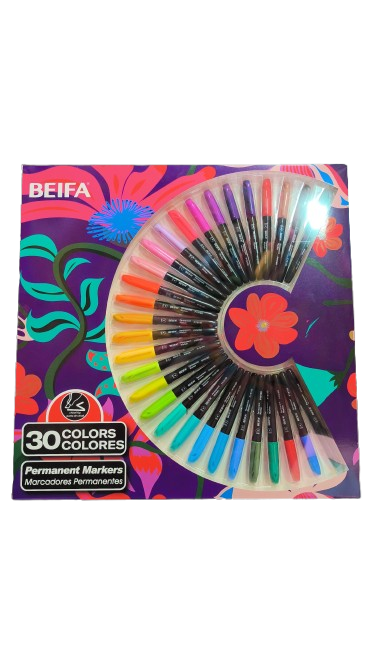 Set de 30 Plumones Permanentes Beifa