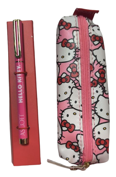 Set Estuche + Bolígrafo Tinta Azul Ascott