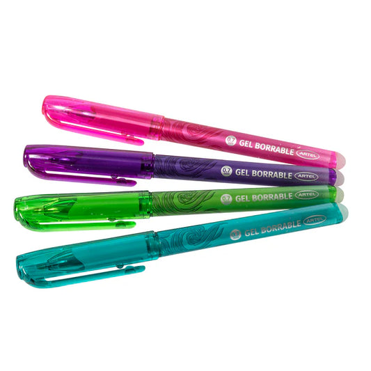 boligrafos gel borrables 4 unid artel