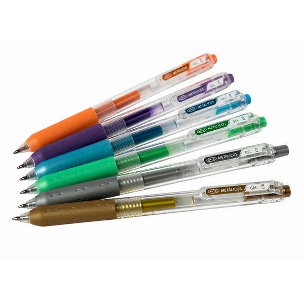 Estuche Bolígrafo Gel Artel 0,5 Mm Metálicos 6 Unidades