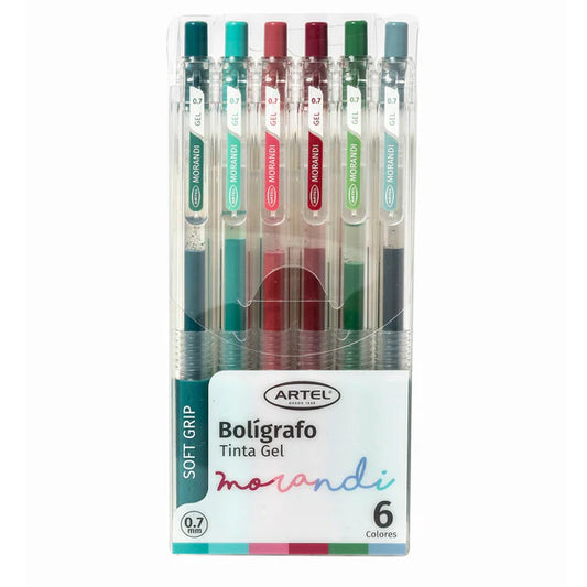 Estuche Bolígrafo Gel Artel 0,7 Mm Morandi 6 Unidades