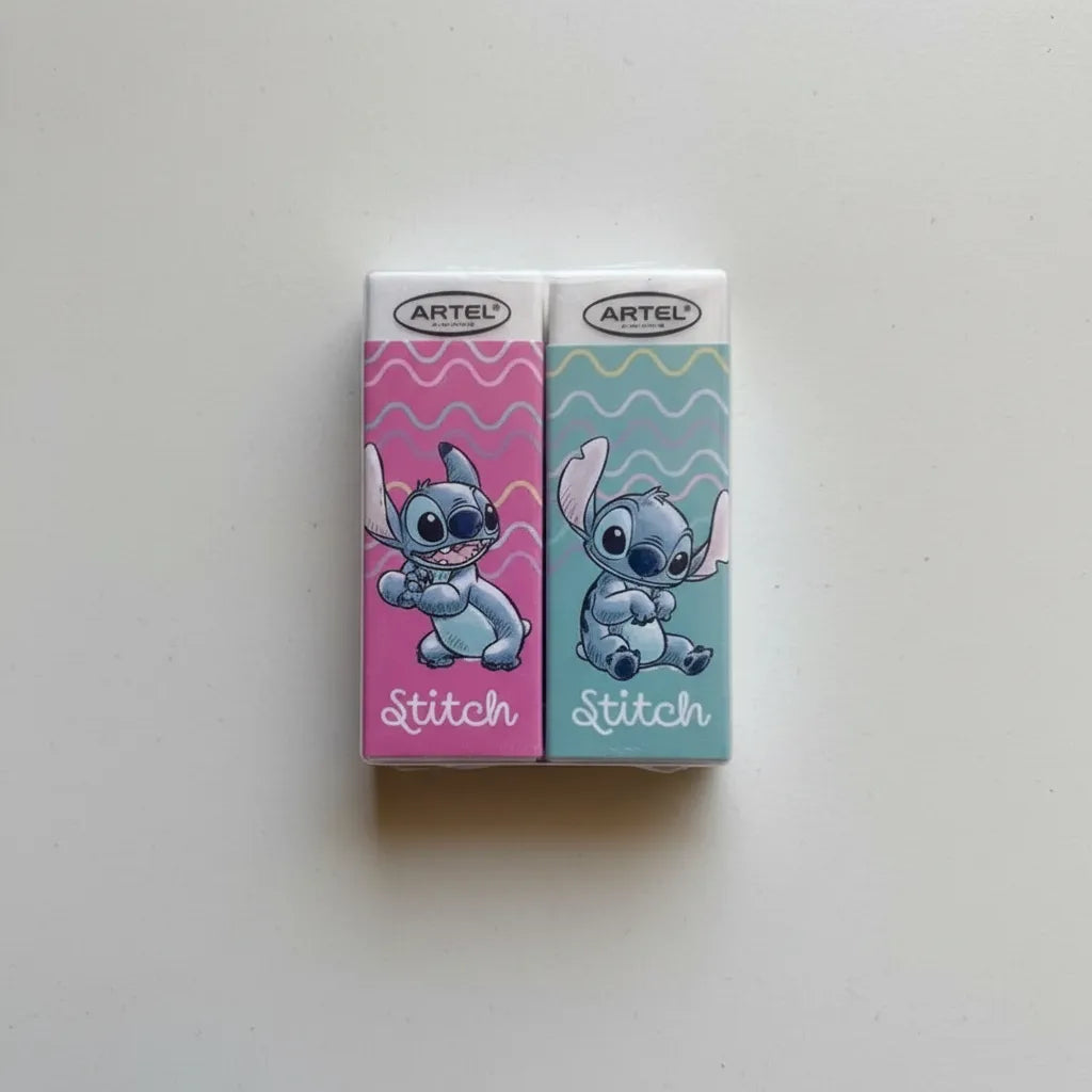 set de gomas de borrar stitch artel