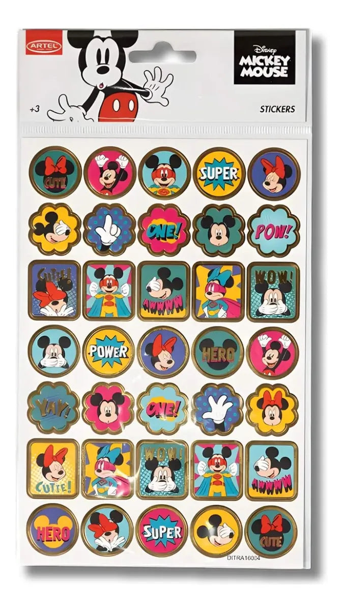 stickers artel contiene 2 laminas de stickers
