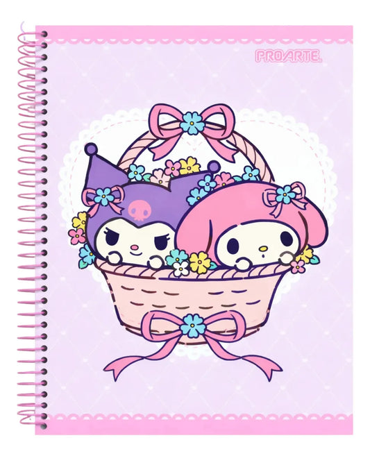 CUADERNO CARTA 150 HOJAS 7MM MY MELODY & KUROMI PROARTE