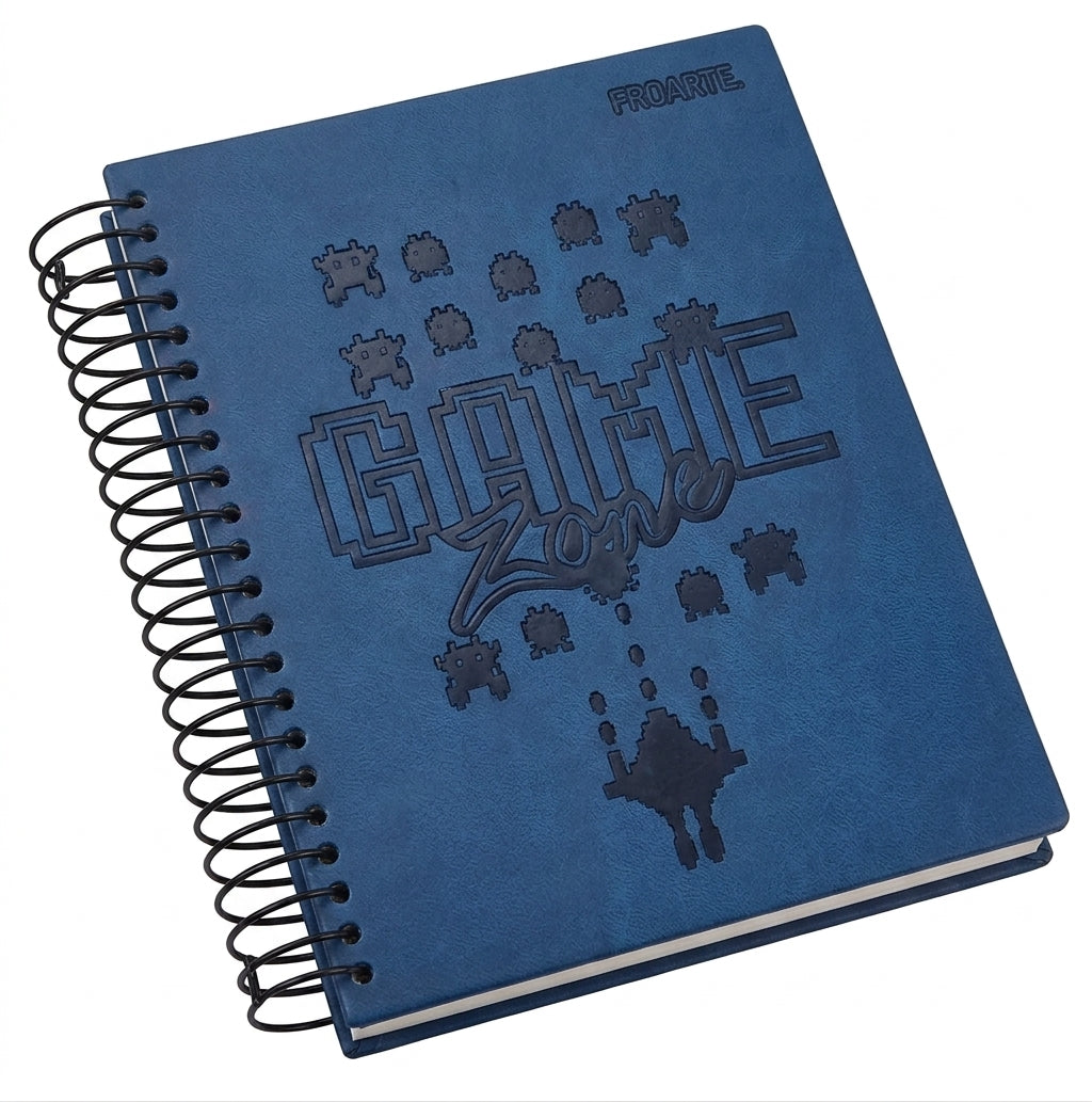 Cuaderno Book Mini Gamer Tipo Cuerina 120 hojas 5mm