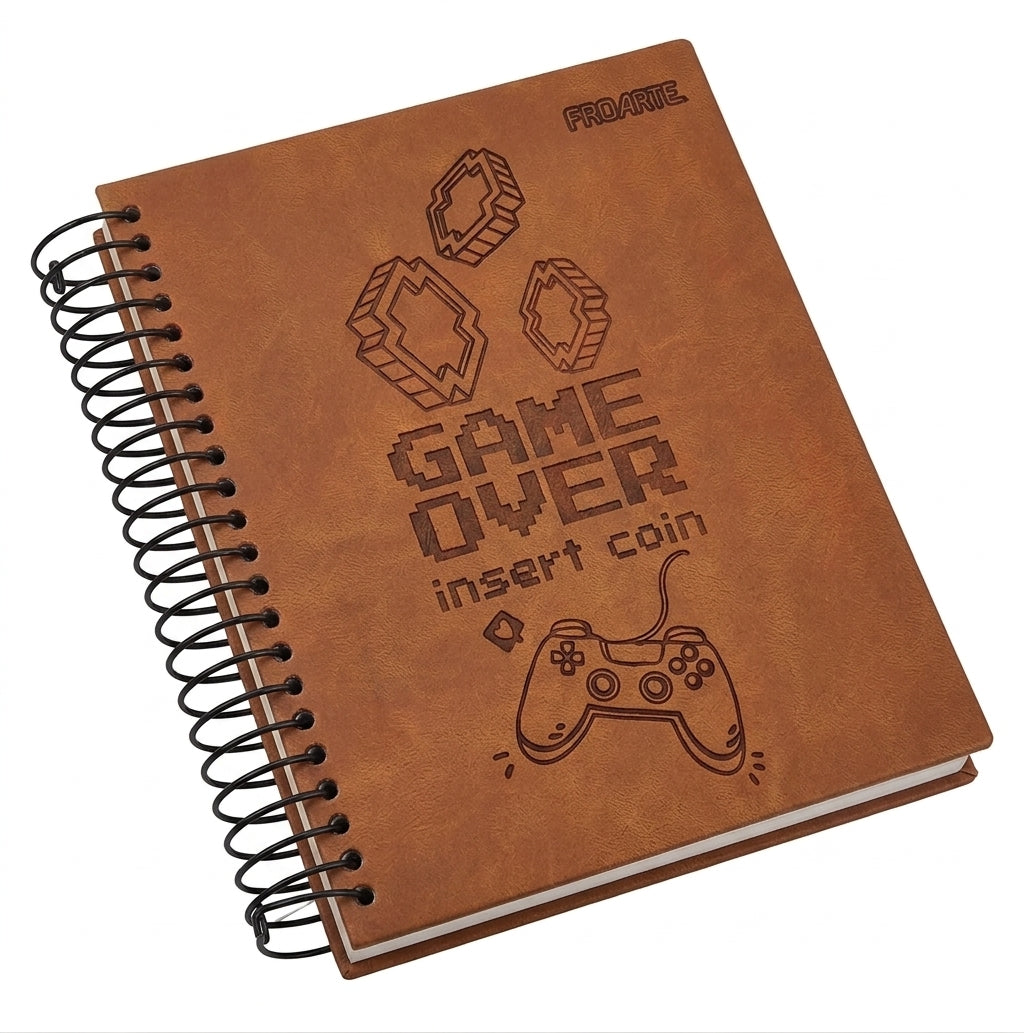 Cuaderno Book Mini Gamer Tipo Cuerina 120 hojas 5mm