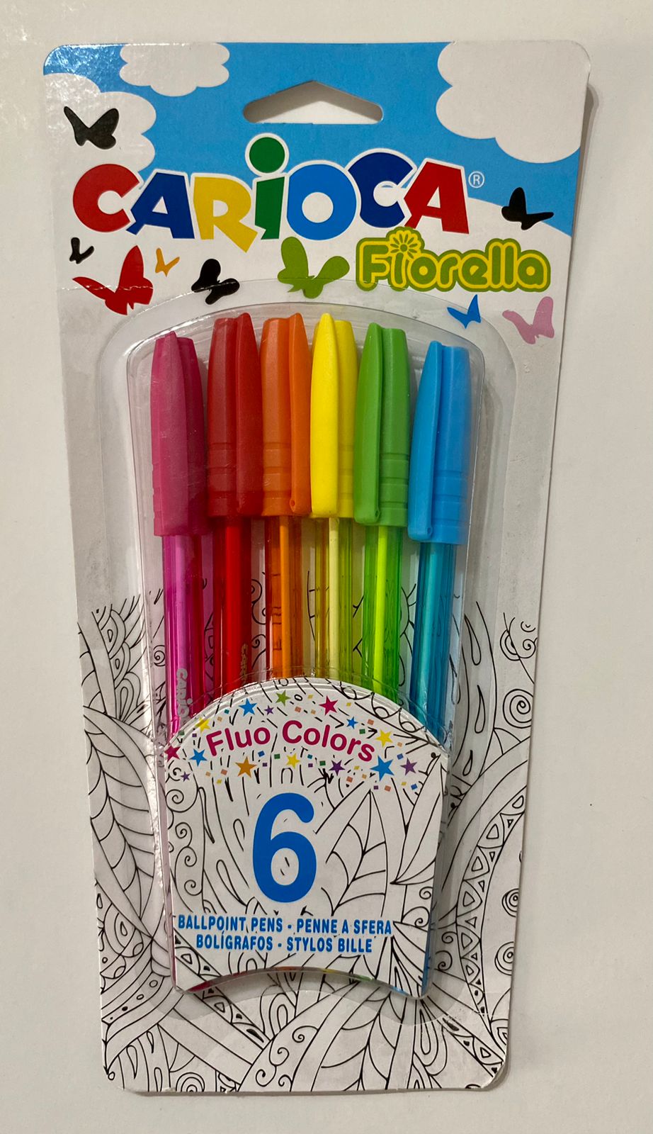 lapices pasta 6 colores carioca