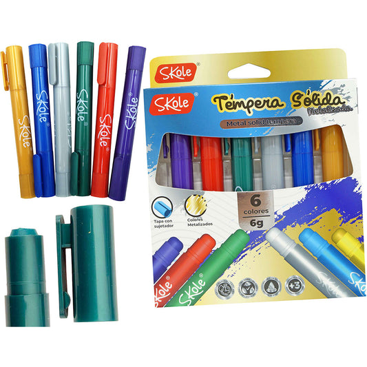 TEMPERA SOLIDA 6 COLORES