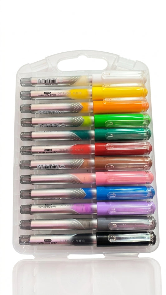 Set de 12 Marcadores Acrílicos Beifa