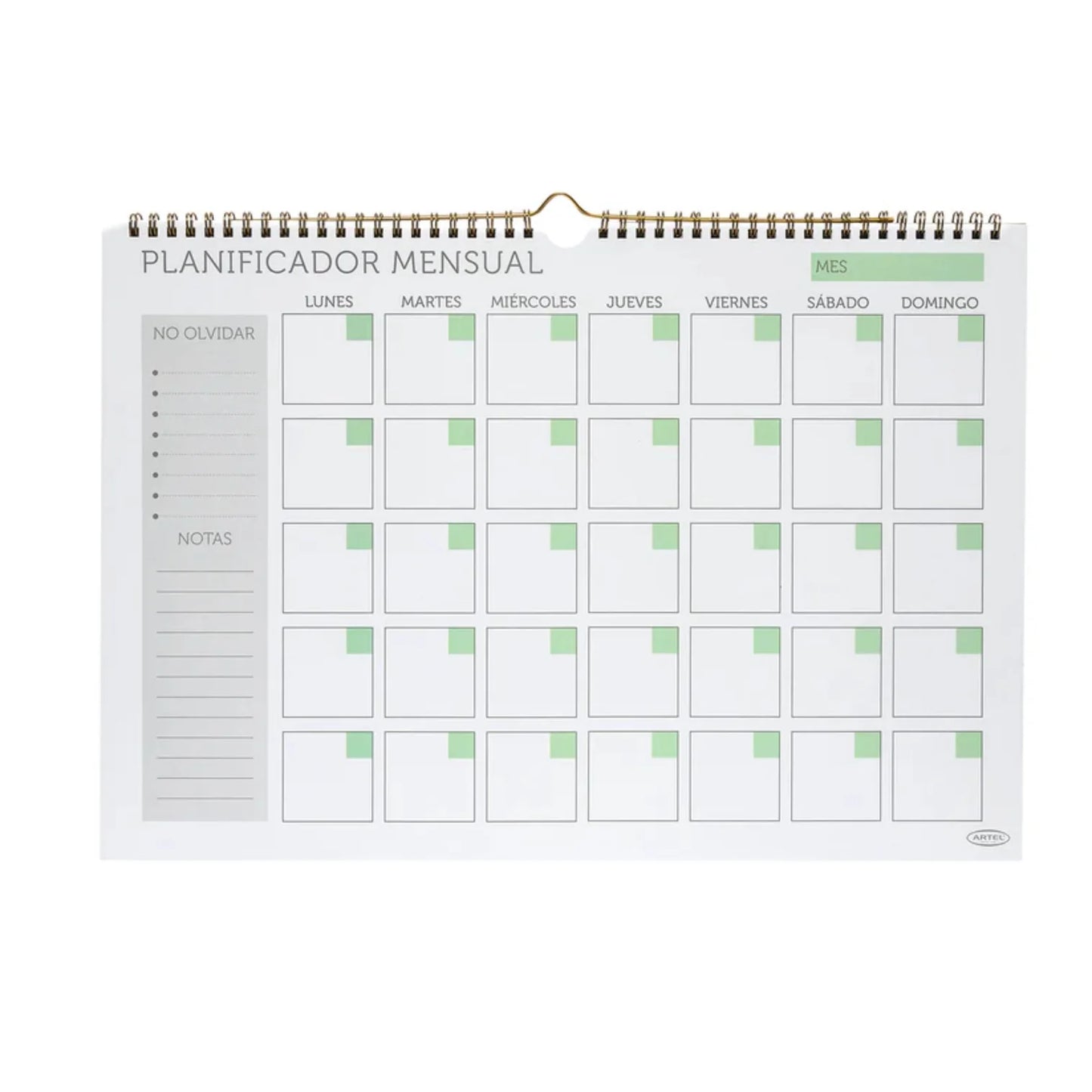planificador mensual planner artel