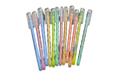 Set de Bolígrafos de Gel 12 colores en Espiral