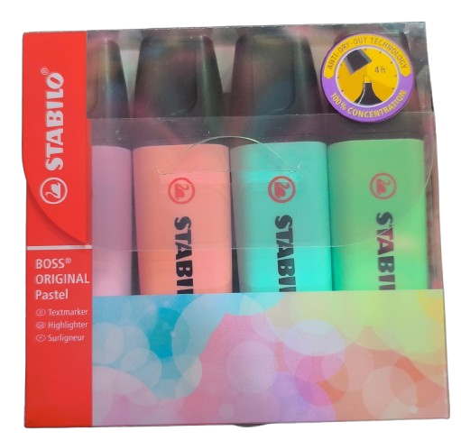 Set de 4 Destacadores Stabilo Boss Pastel