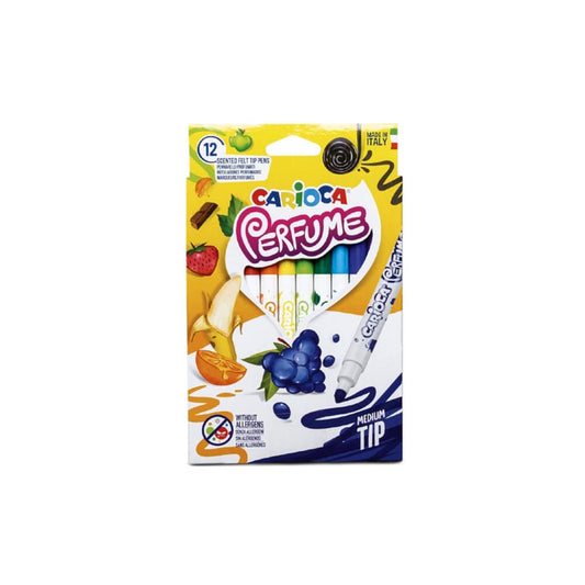 Plumones Carioca Perfumados 12 Colores – Marcadores Aromáticos Lavables para Niños y Escolar