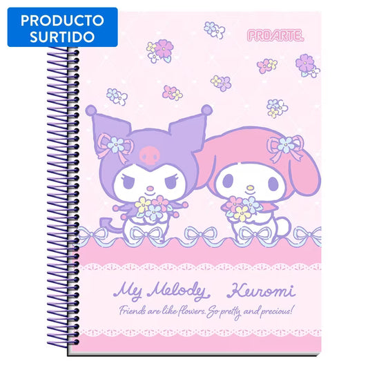 CUADERNO CARTA 150 HOJAS 7MM MY MELODY & KUROMI PROARTE