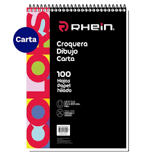 croquera carta rhein 100 hojas blancas