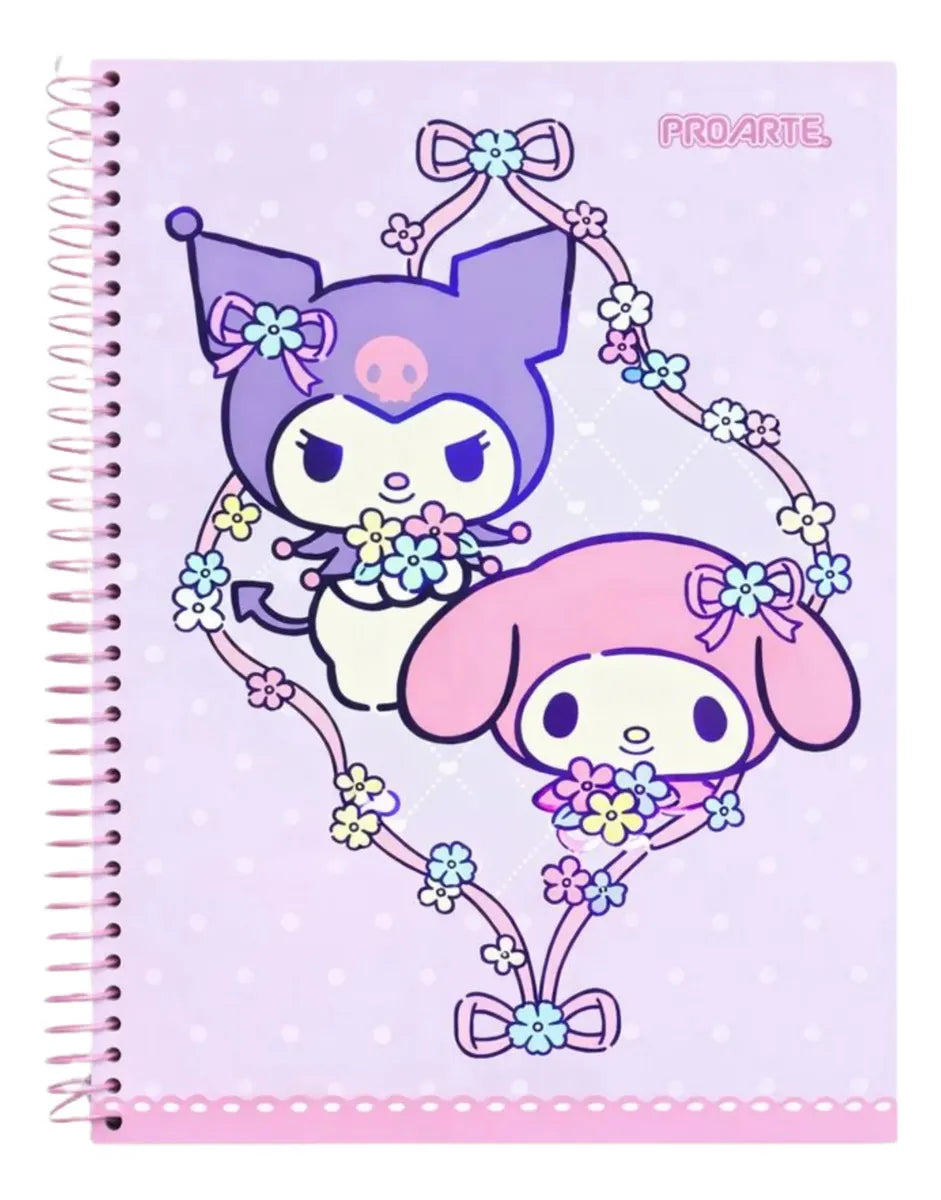 CUADERNO CARTA 150 HOJAS 7MM MY MELODY & KUROMI PROARTE