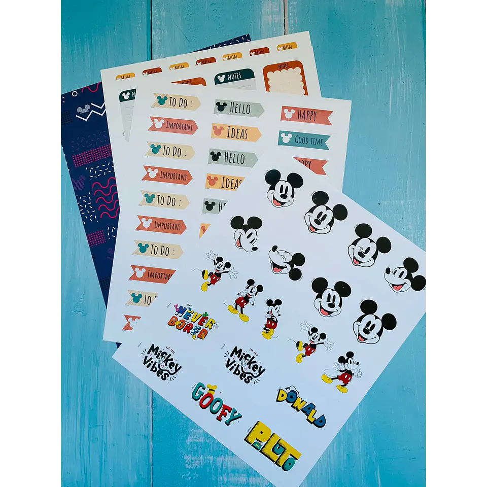 Set de Stickers Mickey Mouse 10 Hojas Proarte