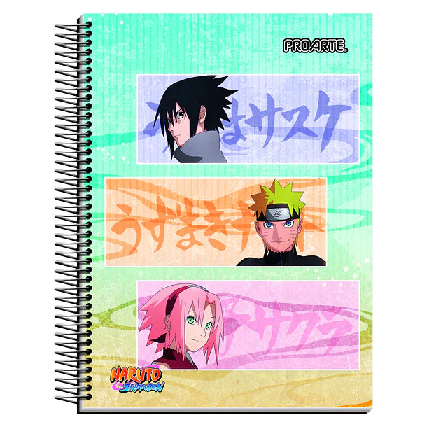 Cuaderno Book Naruto 150 hojas 7mm