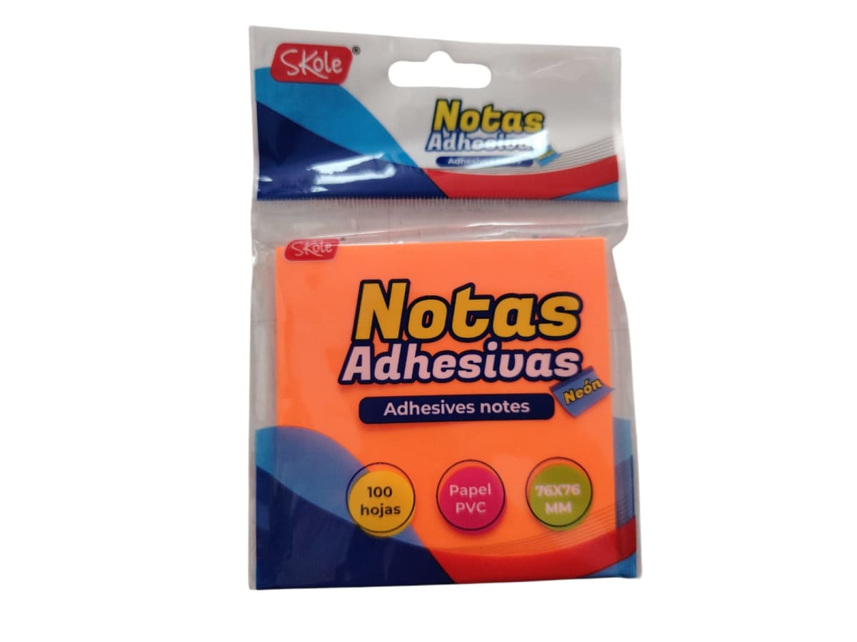 Notas Adhesivas en Colores Neón o Pastel 76 x 76 mm 100 hojas