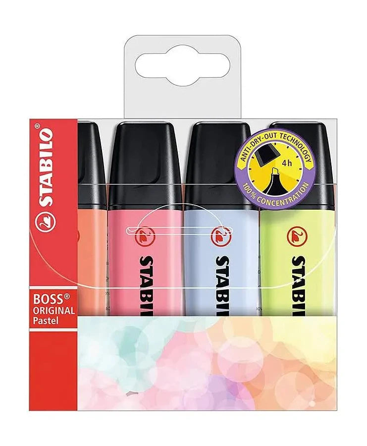 Set de 4 Destacadores Stabilo Boss Pastel