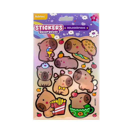 stickers adetec holograficos 1 lamina