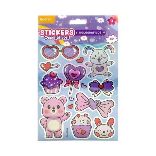 stickers decorativos adetec holograficos 1 pagina